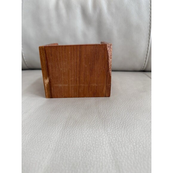Vintage Goodwood Genuine Teak 9 piece Coaster Set Mid Century Modern - Picture 6 of 8